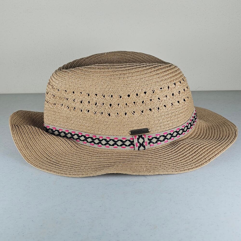 Eddie Bauer Womens Panama Packable Straw Hat S/M vacation summer chic classic